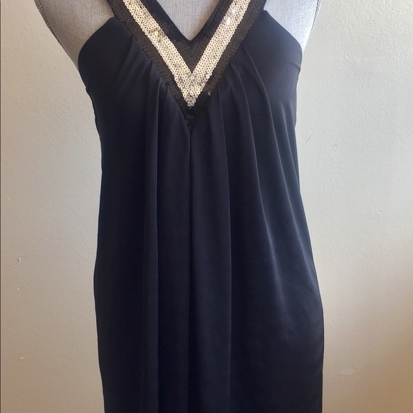 Black Dress with sequins details SZ SMALL - Picture 2 of 5